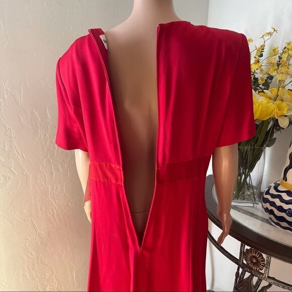 NWT Danny & Nicole 80’s Vintage Red Dress Size 14 - Picture 9 of 9